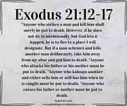 SURELY BE PUT TO DEATH / EXODUS 21:12-17