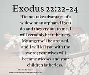 WIDOW OR AN ORPHAN / EXODUS 22:22-24
