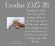 TAKE AWAY SICKNESS / EXODUS 23:25-26