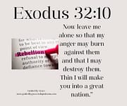DESTROY THEM / EXODUS 32:10