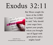 MOSES SOUGHT THE FAVOR OF THE LORD / EXODUS 32:11