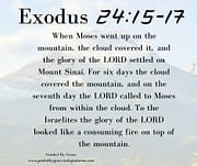 THE GLORY OF THE LORD / EXODUS 24:15-17