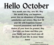 OCTOBER BLESSINGS