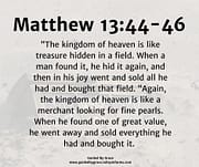 KINGDOM ... TREASURE / MATTHEW 13:44-46