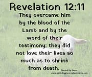 THEY OVERCAME HIM / REVELATION 12:11