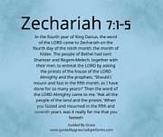 WAS IT REALLY FOR ME THAT YOU FASTED? / ZECHARIAH 7:1-5