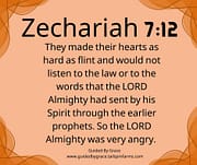 MADE THEIR HEARTS AS HARD AS FLINT / ZECHARIAH 7:12