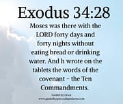 FORTY DAYS / EXODUS 34:28