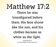 WAS TRANSFIGURED / MATTHEW 17:2
