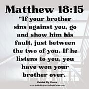 IF YOUR BROTHER SINS / MATTHEW 18:15