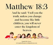 UNLESS YOU CHANGE / MATTHEW 18:3