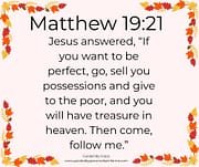 GO SELL YOUR POSSESIONS / MATTHEW 19:21