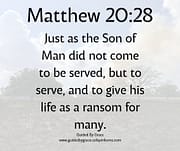RANSOM FOR MANY / MATTHEW 20:28