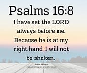 SET THE LORD ALWAYS BEFORE ME / PSALMS 16:8