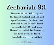 THE EYES OF MEN ... ARE ON THE LORD / ZECHARIAH 9:1