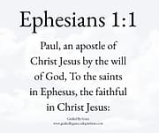 IN CHRIST JESUS / EPHESIANS 1:1