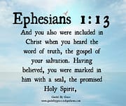 SEAL ... HOLY SPIRIT / EPHESIANS 1:13