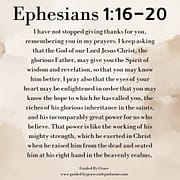 IN MY PRAYERS / EPHESIANS 1:16-20