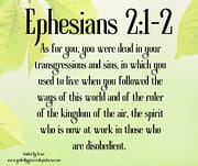 THOSE ... DIOBEDIENT / EPHESIANS 2:1-2