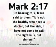 TO CALL ... SINNERS / MARK 2:17