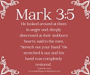 LOOKED ... IN ANGER / MARK 3:5