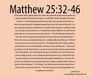SHEEP FROM THE GOATS / MATTHEW 25:32-46