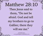 DO NOT BE AFRAID / MATTHEW 28:10