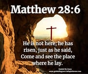 HE HAS RISEN / MATTHEW 28:6