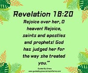 REJOICE OVER HER / REVELATION 18:20
