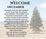 WELCOME DECEMBER BLESSINGS