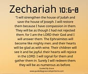 JUDAH ... JOSEPH / ZECHARIAH 10:6-8