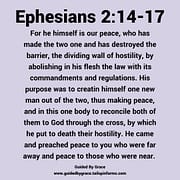 THE TWO ... THEIR HOSTILITY ... PEACE / EPHESIANS 2:14-17