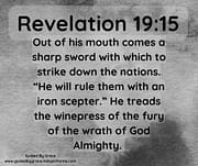 STRIKE DOWN THE NATIONS - FURY OF THE WRATH OF GOD ALMIGHTY / REVELATION 19:15