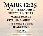 THEY WILL NEITHER MARRY / MARK 12:25