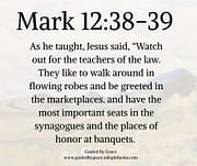 LIKE ... THE MOST IMPORTANT SEATS / MARK 12:38-39