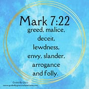 FOLLY / MARK 7:22