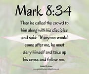 DENY HIMSELF AND TAKE UP HIS CROSS / MARK 8:34
