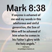 ASHAMED OF ME AND MY WORDS / MARK 8:38