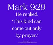 ONLY BY PRAYER / MARK 9:29