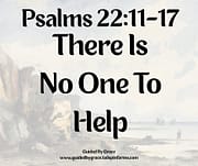 THERE IS NO ONE TO HELP / PSALMS 22:11-17
