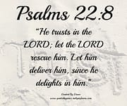HE TRUSTS IN THE LORD / PSALMS 22:8
