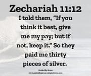 THIRTY PIECES OF SILVER / ZECHARIAH 11:12