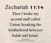 BREAKING THE BROTHERHOOD / ZECHARIAH 11:14