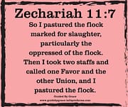 TWO STAFFS / ZECHARIAH 11:7