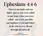 ONE LORD / EPHESIANS 4:4-6