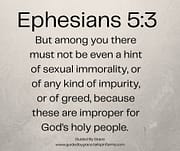 NOT EVEN A HINT ... THESE THINGS ARE IMPROPER / EPHESIANS 5:3