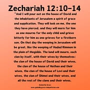 A SPIRIT OF GRACE - THEY WILL MOURN FOR HIM / ZECHARIAH 12:10-14