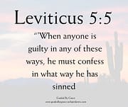 HE MUST CONFESS / LEVITICUS 5:5