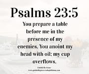 PREPARE A TABLE / PSALMS 23:5