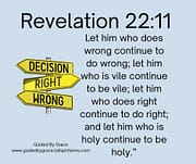 CONTINUE TO DO WRONG / REVELATION 22:11